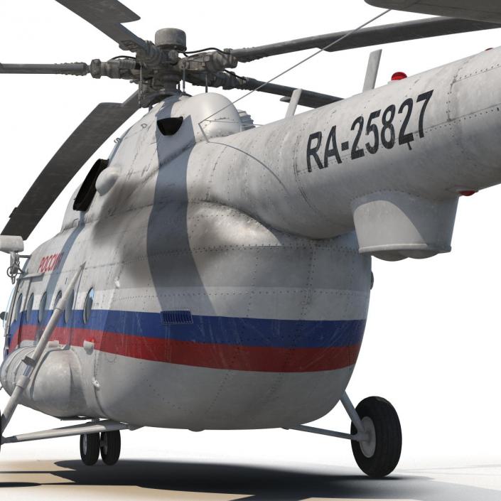 3D model Mil Mi-8 Hip Russian Medium Transport Helicopter Rigged