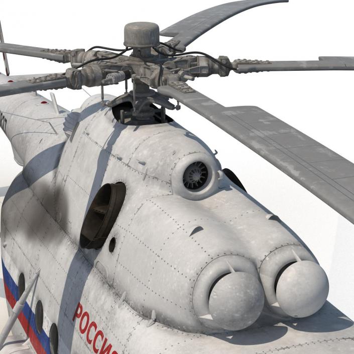 3D model Mil Mi-8 Hip Russian Medium Transport Helicopter Rigged