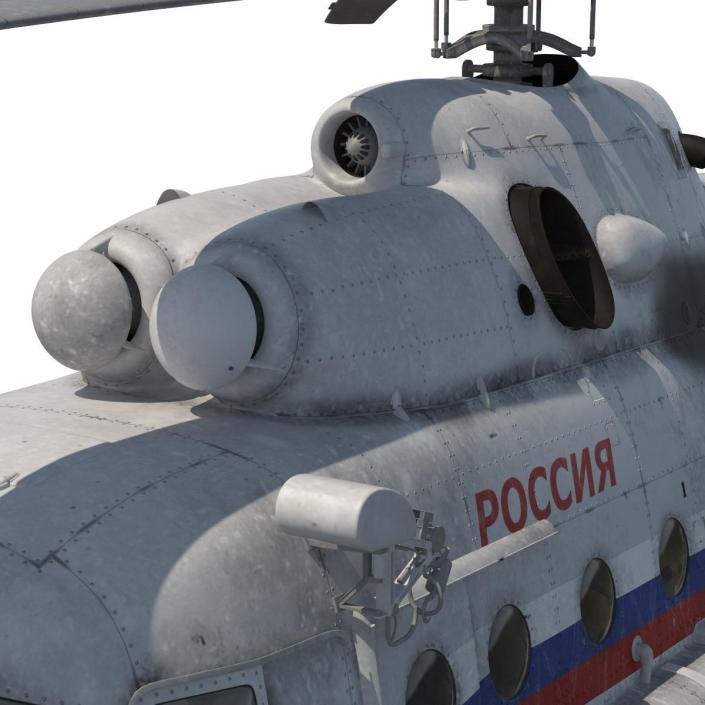 3D model Mil Mi-8 Hip Russian Medium Transport Helicopter Rigged