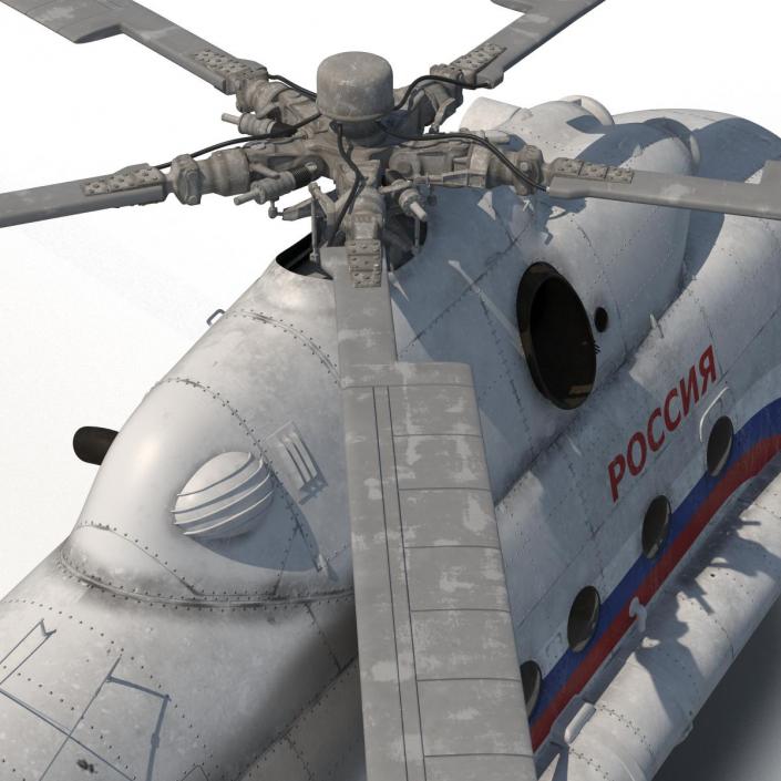 3D model Mil Mi-8 Hip Russian Medium Transport Helicopter Rigged