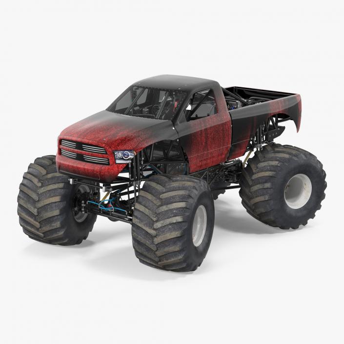 3D model Monster Truck Generic 2 Rigged