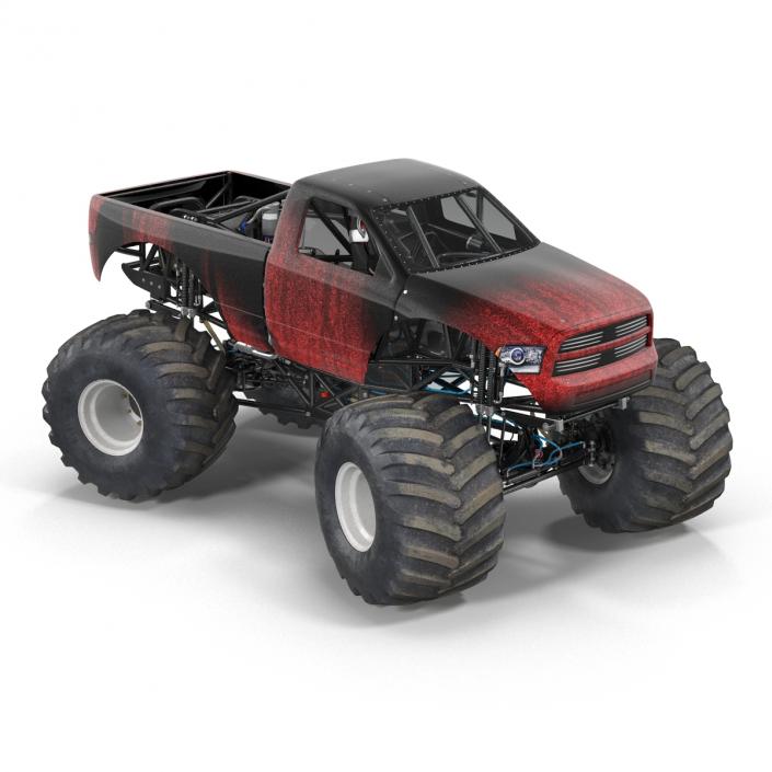 3D model Monster Truck Generic 2 Rigged