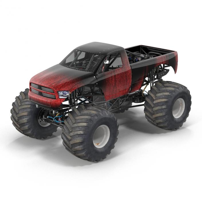 3D model Monster Truck Generic 2 Rigged