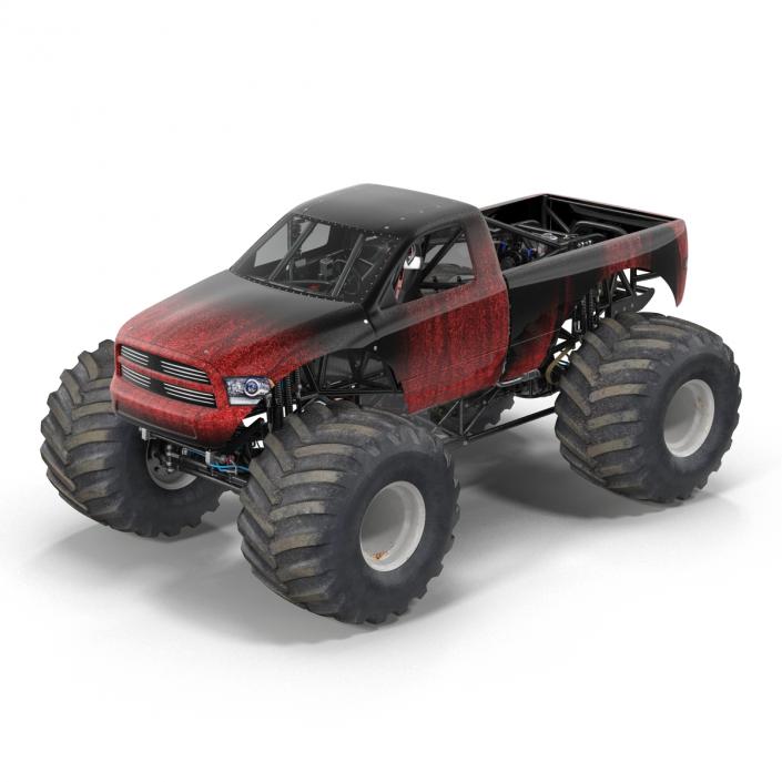 3D model Monster Truck Generic 2 Rigged