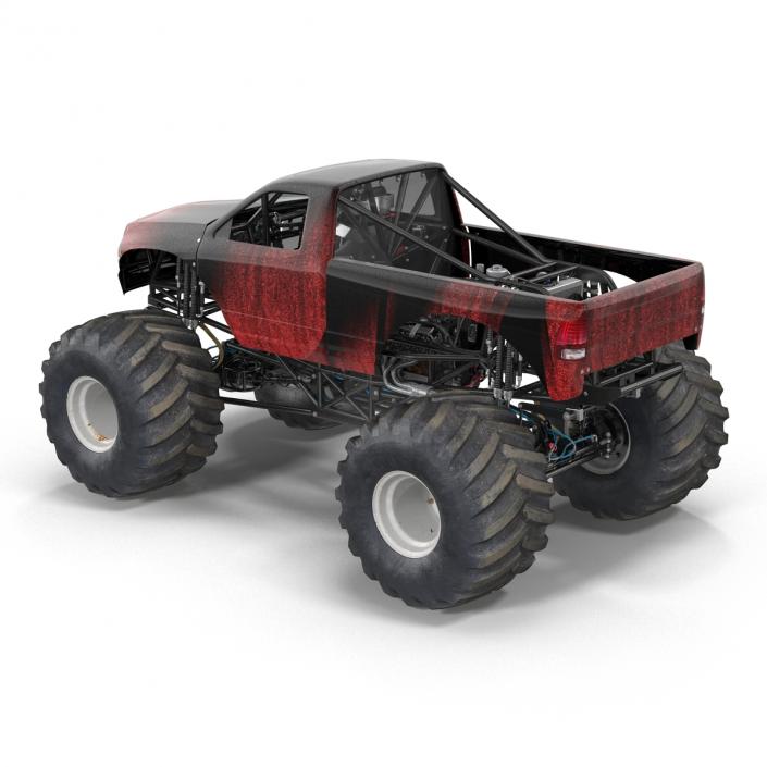 3D model Monster Truck Generic 2 Rigged