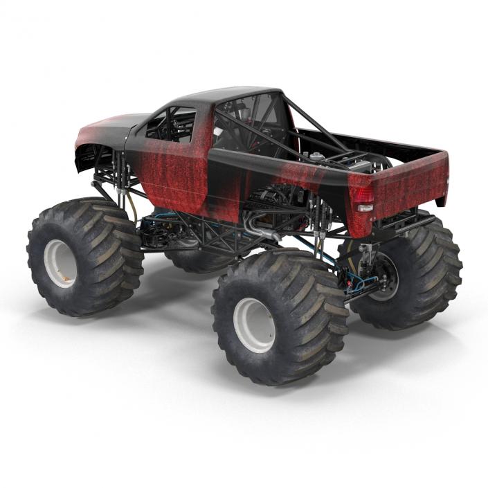 3D model Monster Truck Generic 2 Rigged