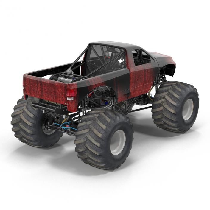 3D model Monster Truck Generic 2 Rigged