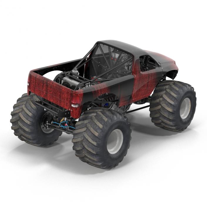 3D model Monster Truck Generic 2 Rigged