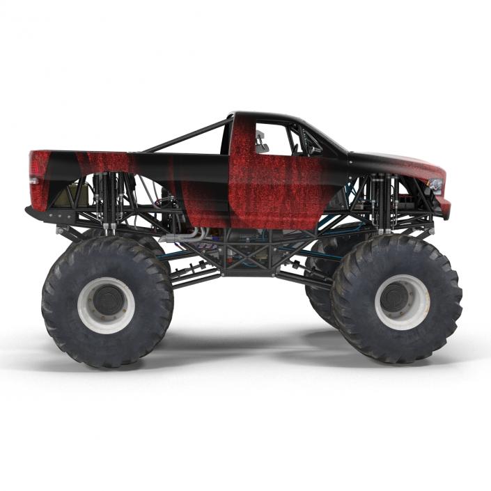 3D model Monster Truck Generic 2 Rigged