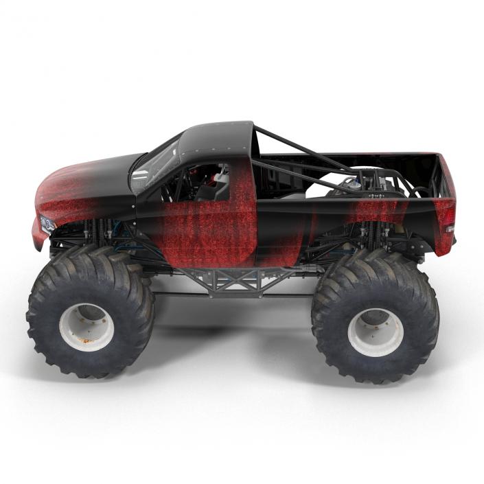 3D model Monster Truck Generic 2 Rigged