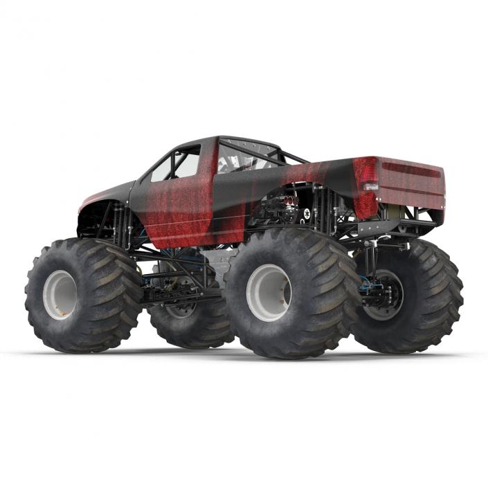 3D model Monster Truck Generic 2 Rigged