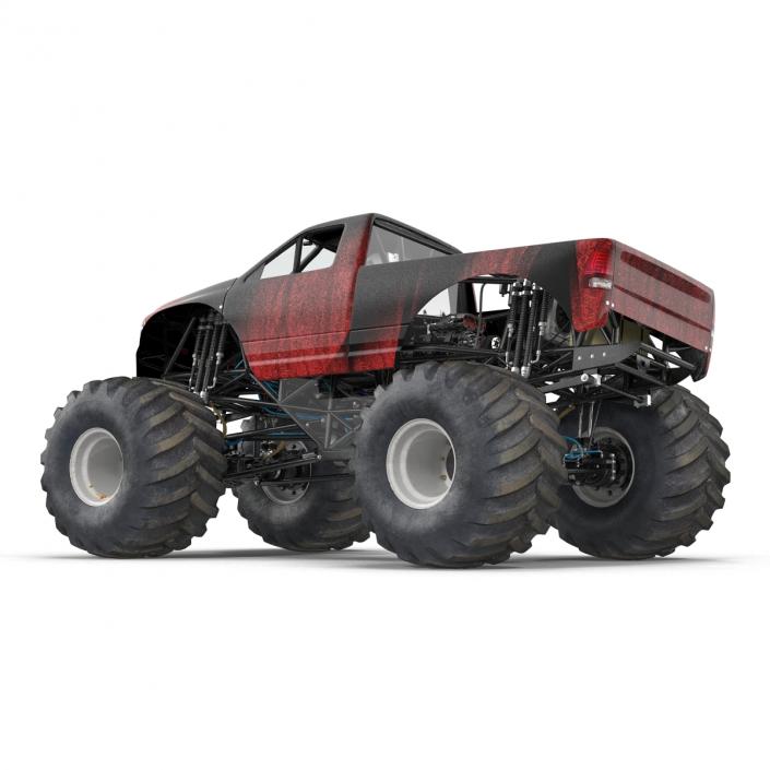 3D model Monster Truck Generic 2 Rigged