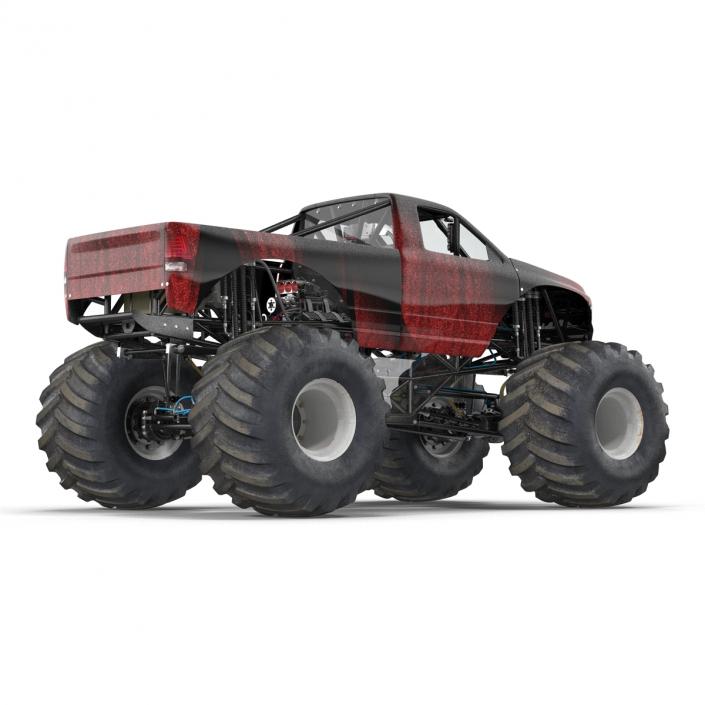 3D model Monster Truck Generic 2 Rigged