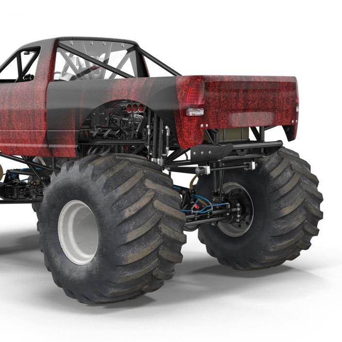 3D model Monster Truck Generic 2 Rigged