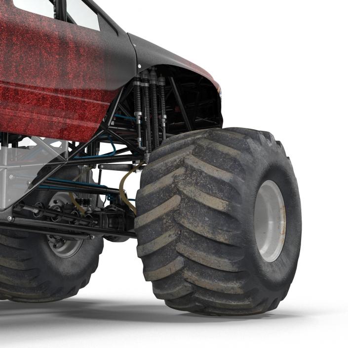 3D model Monster Truck Generic 2 Rigged