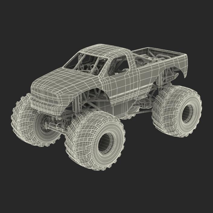 3D model Monster Truck Generic 2 Rigged