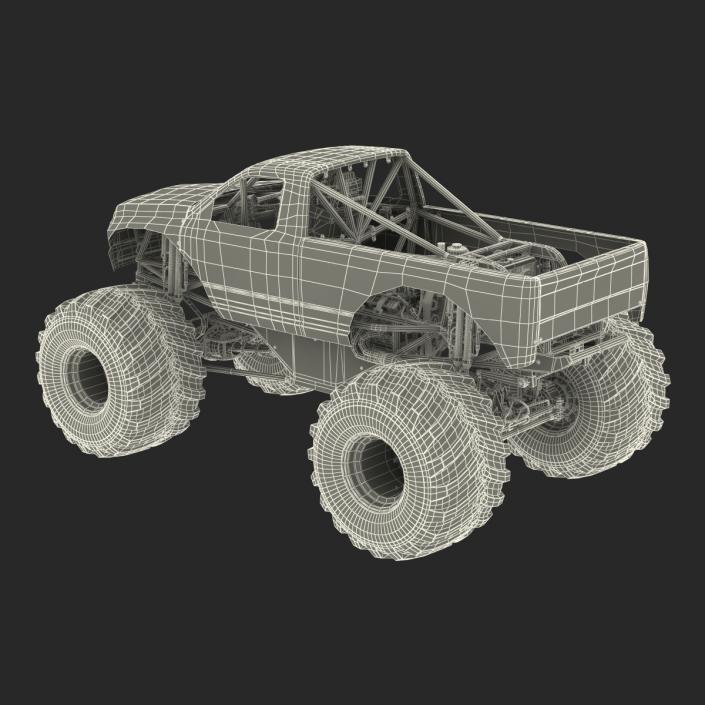 3D model Monster Truck Generic 2 Rigged