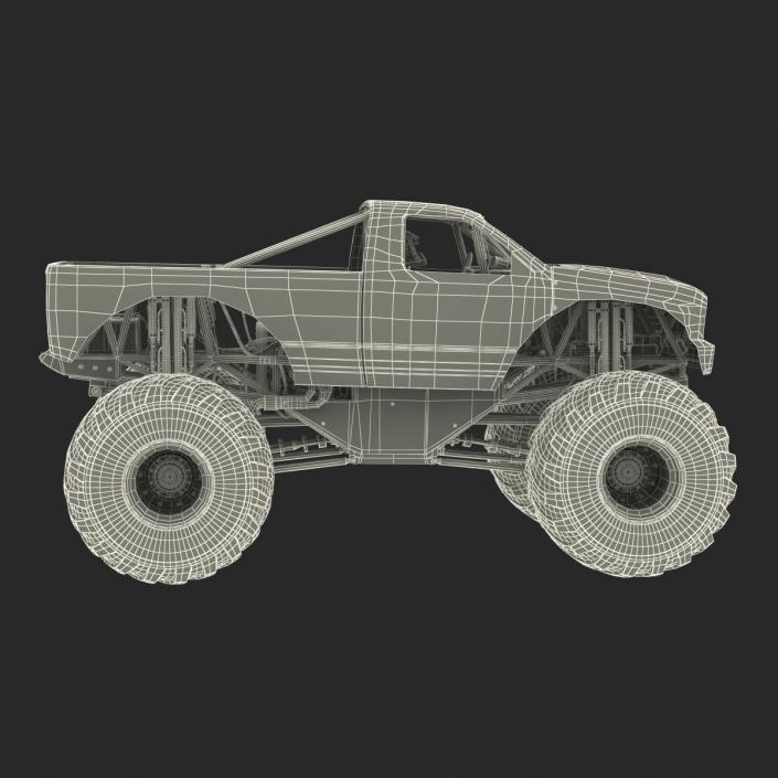 3D model Monster Truck Generic 2 Rigged