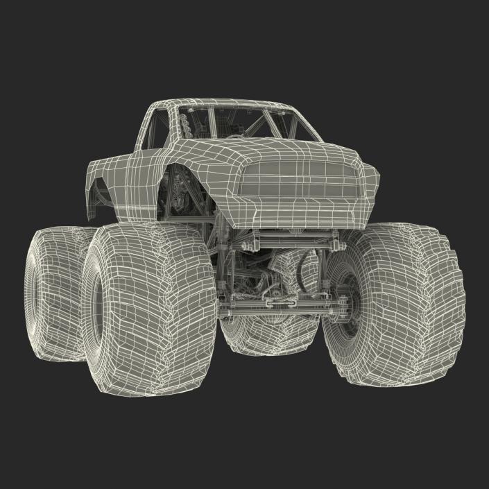 3D model Monster Truck Generic 2 Rigged