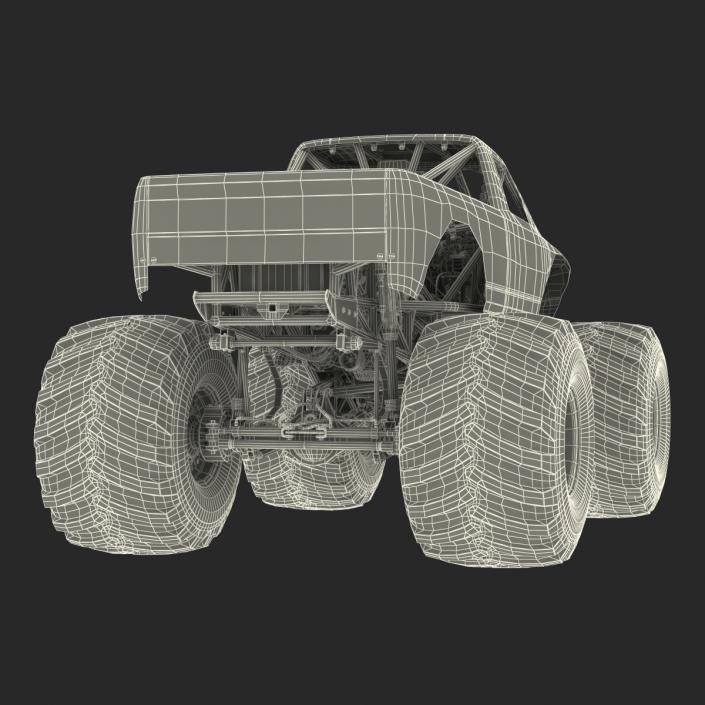 3D model Monster Truck Generic 2 Rigged