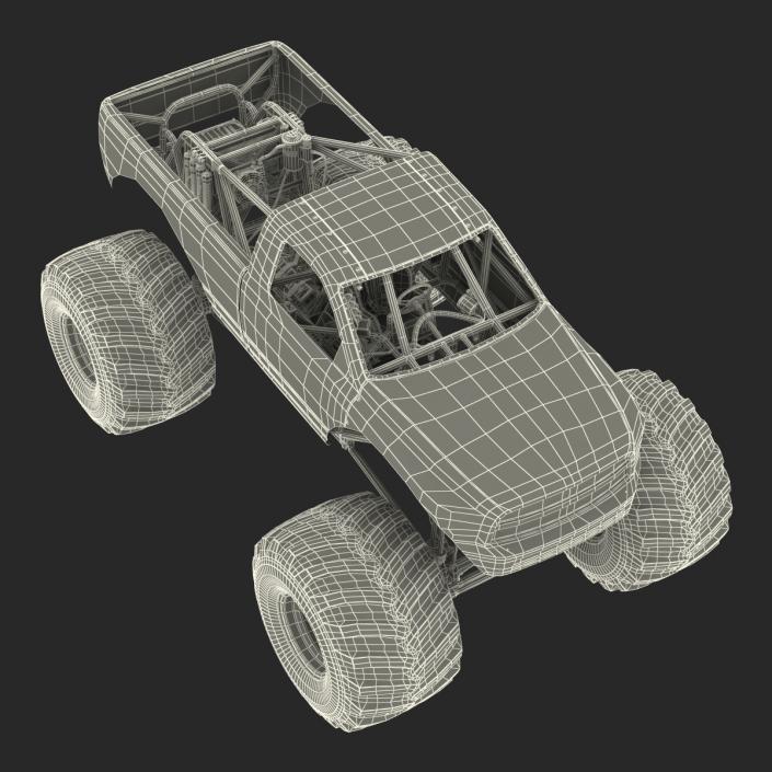 3D model Monster Truck Generic 2 Rigged