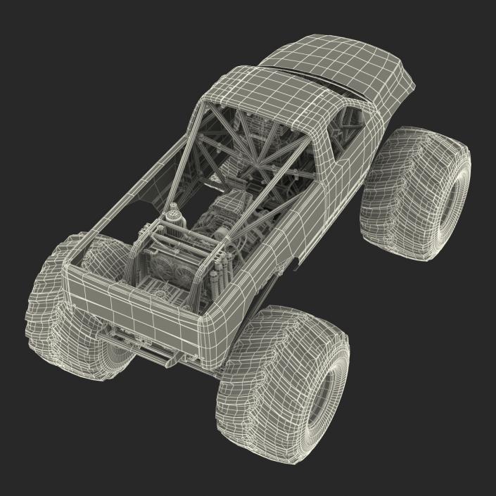 3D model Monster Truck Generic 2 Rigged