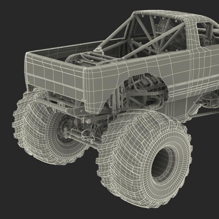 3D model Monster Truck Generic 2 Rigged