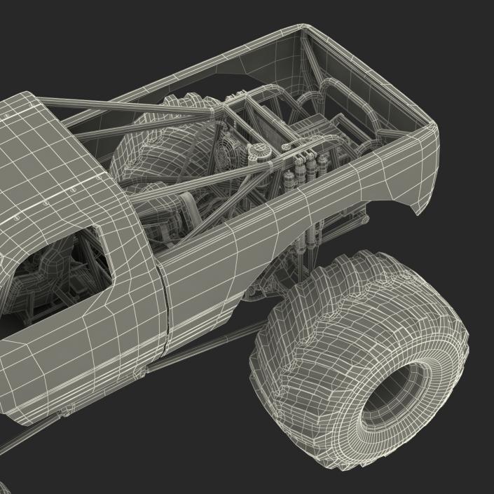 3D model Monster Truck Generic 2 Rigged