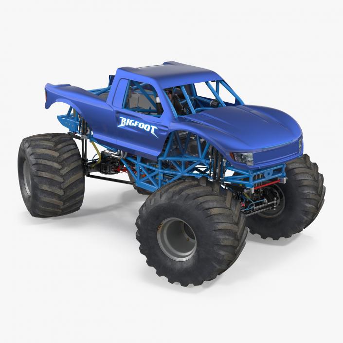 3D Monster Truck Bigfoot Generic Rigged