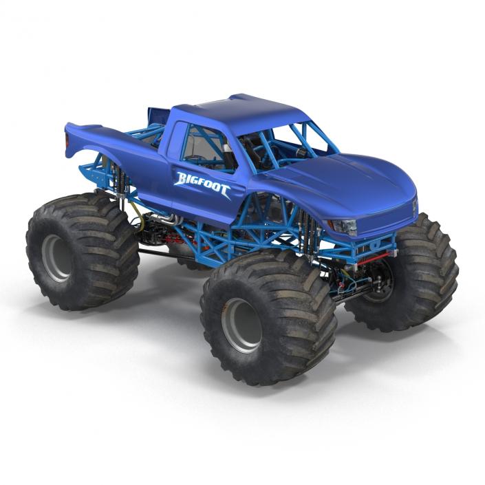 3D Monster Truck Bigfoot Generic Rigged