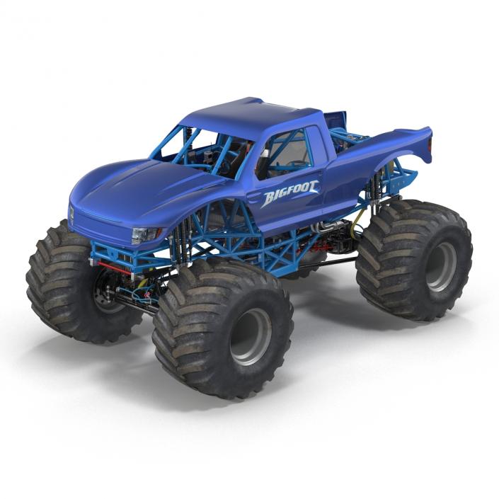 3D Monster Truck Bigfoot Generic Rigged