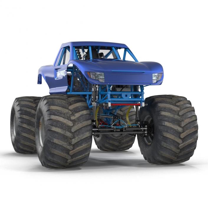 3D Monster Truck Bigfoot Generic Rigged