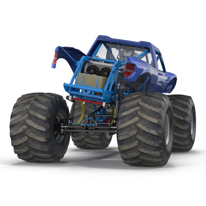 3D Monster Truck Bigfoot Generic Rigged