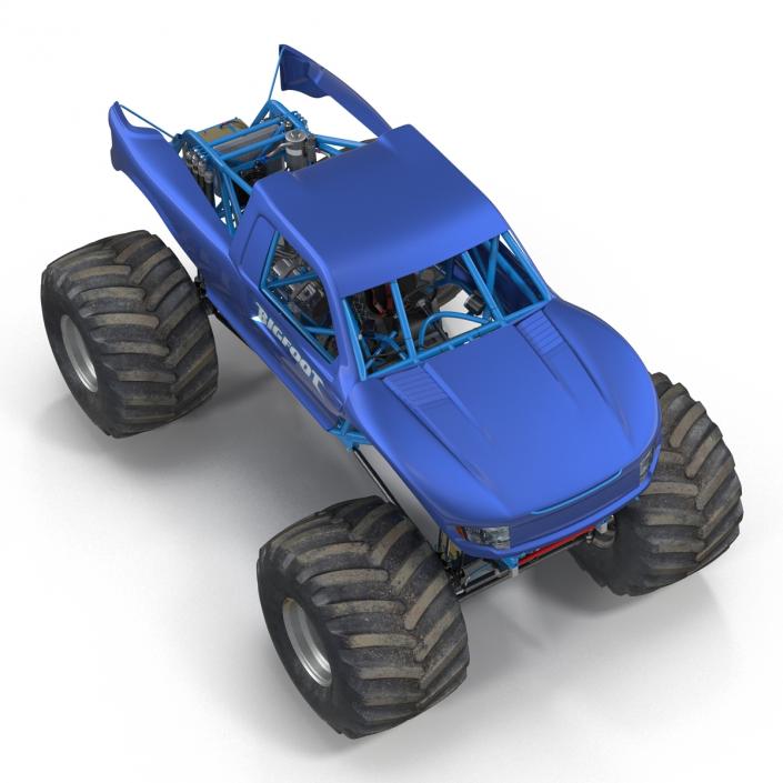 3D Monster Truck Bigfoot Generic Rigged