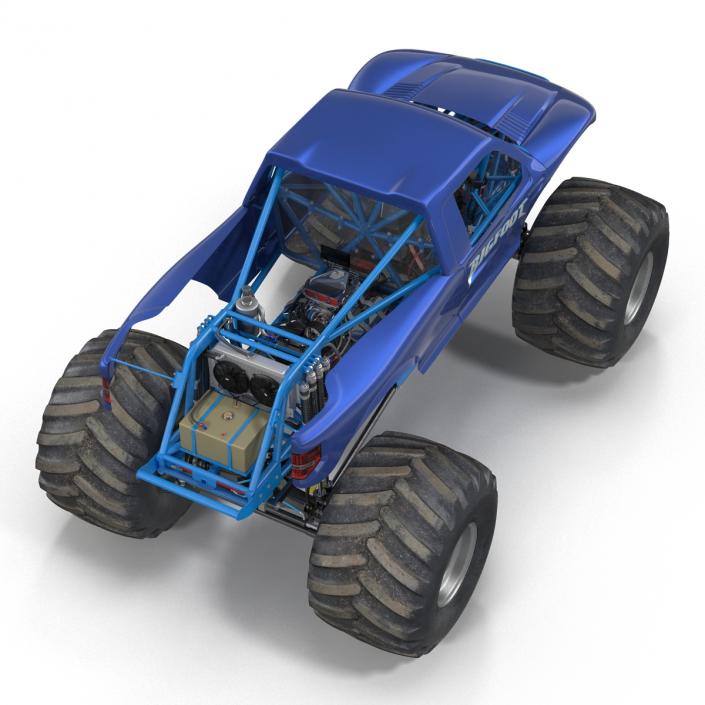 3D Monster Truck Bigfoot Generic Rigged