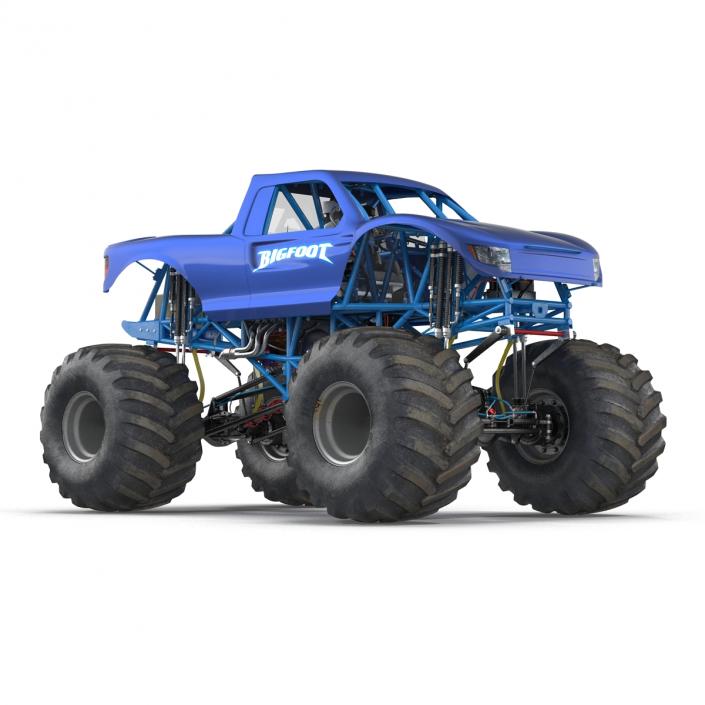 3D Monster Truck Bigfoot Generic Rigged