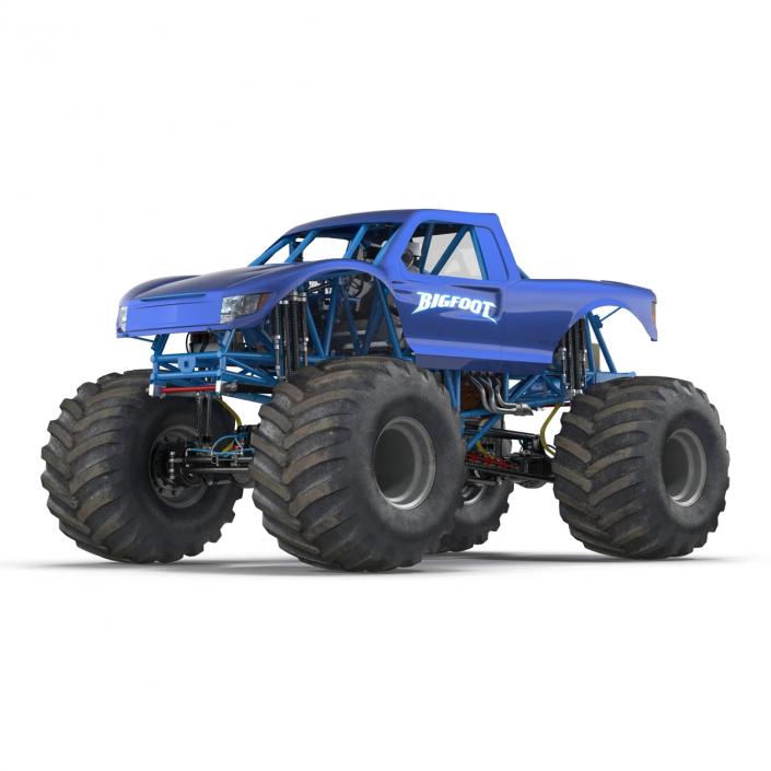 3D Monster Truck Bigfoot Generic Rigged