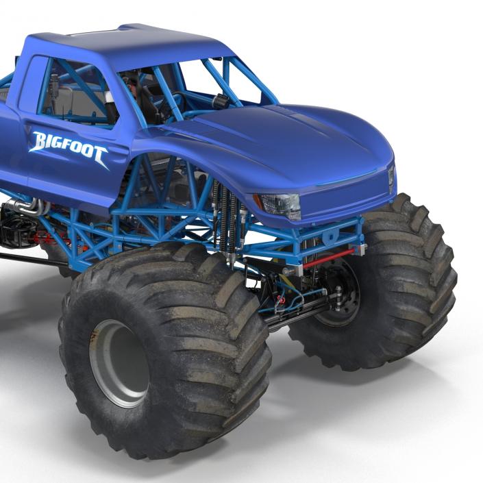 3D Monster Truck Bigfoot Generic Rigged