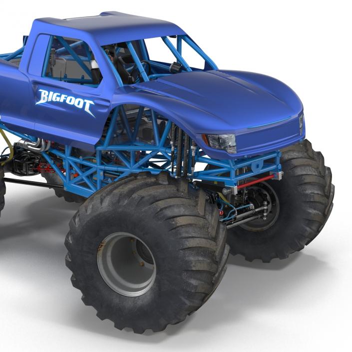 3D Monster Truck Bigfoot Generic Rigged