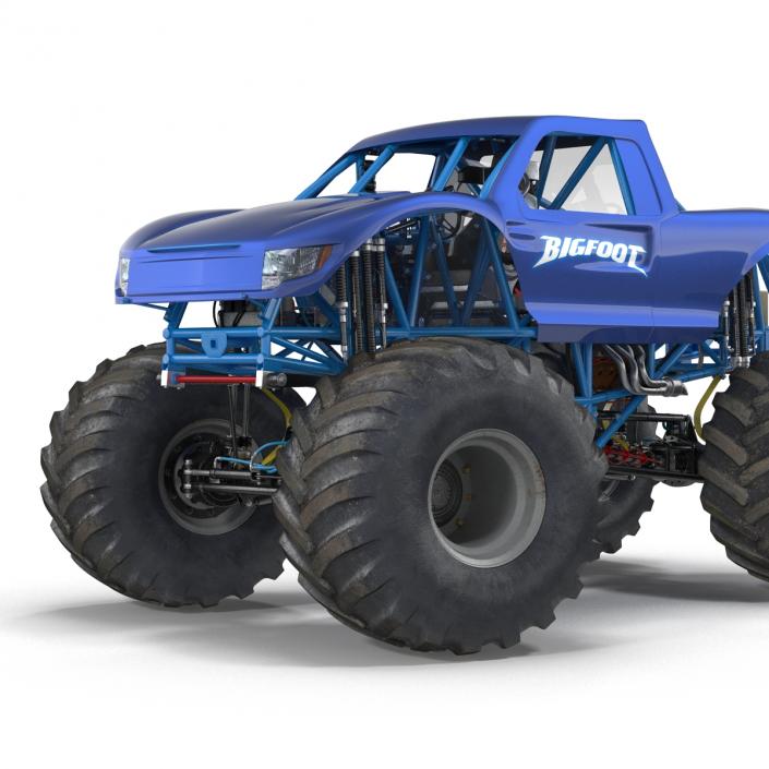 3D Monster Truck Bigfoot Generic Rigged