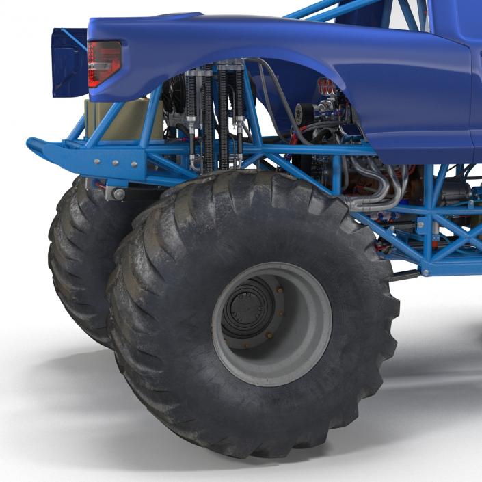 3D Monster Truck Bigfoot Generic Rigged