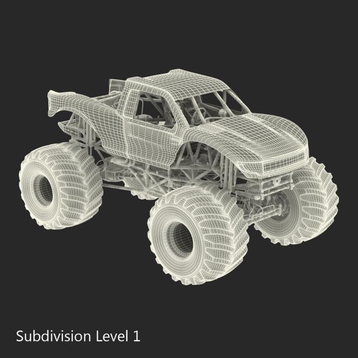 3D Monster Truck Bigfoot Generic Rigged