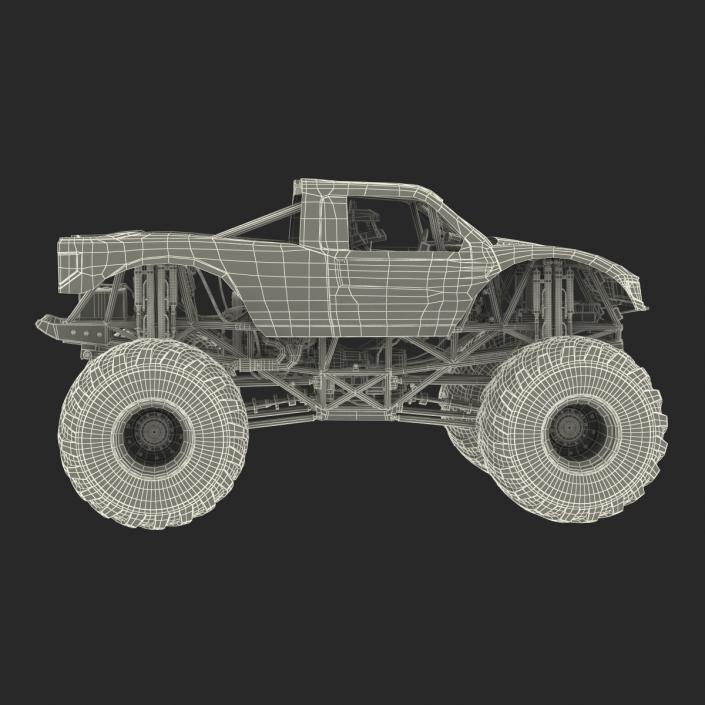 3D Monster Truck Bigfoot Generic Rigged