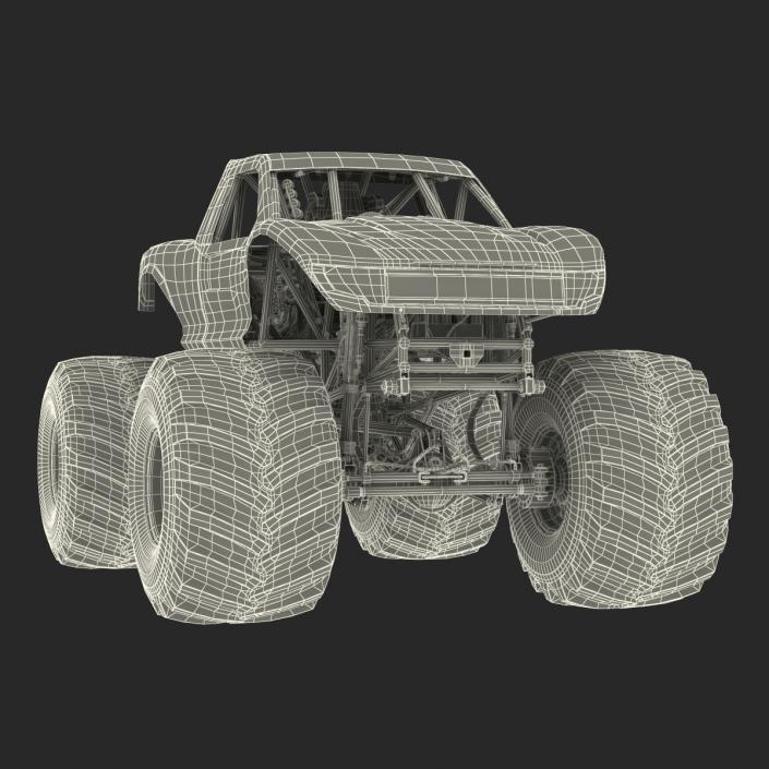 3D Monster Truck Bigfoot Generic Rigged