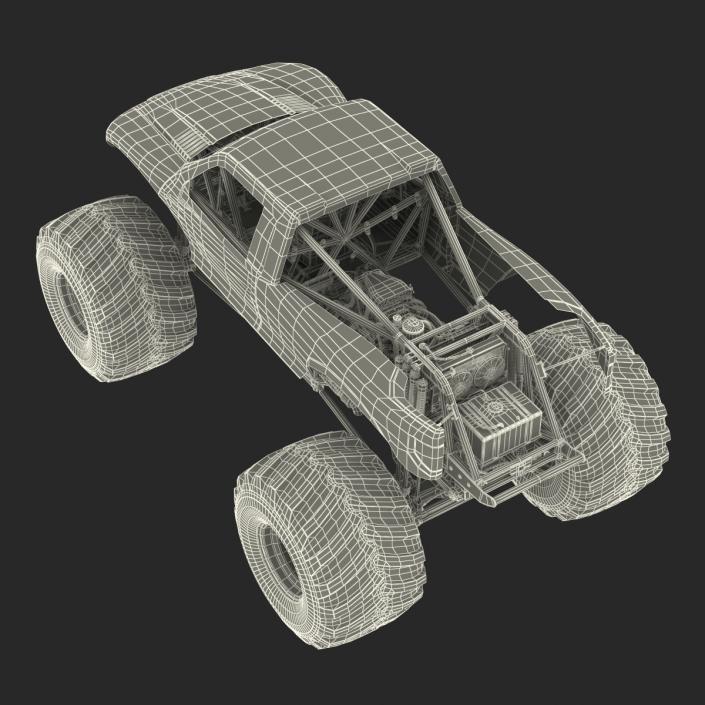 3D Monster Truck Bigfoot Generic Rigged