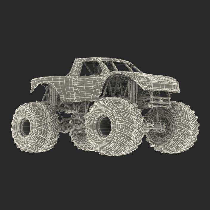 3D Monster Truck Bigfoot Generic Rigged