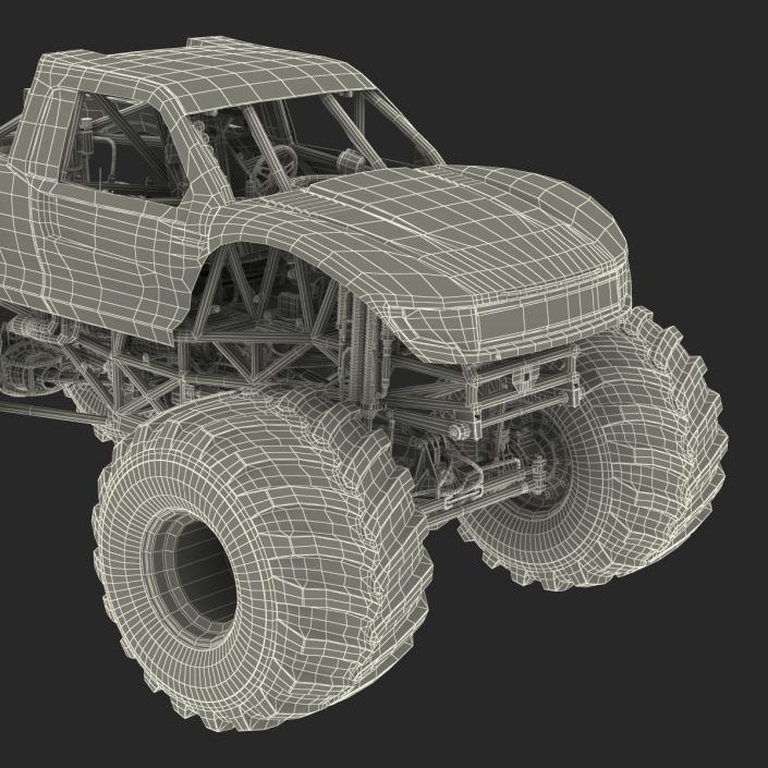 3D Monster Truck Bigfoot Generic Rigged