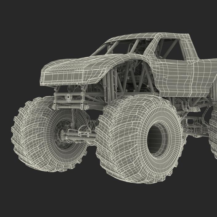 3D Monster Truck Bigfoot Generic Rigged