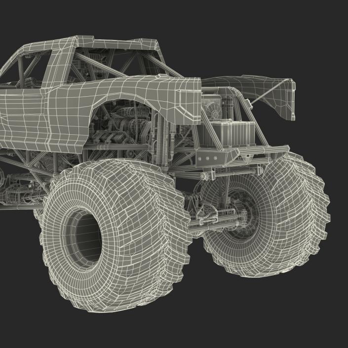 3D Monster Truck Bigfoot Generic Rigged