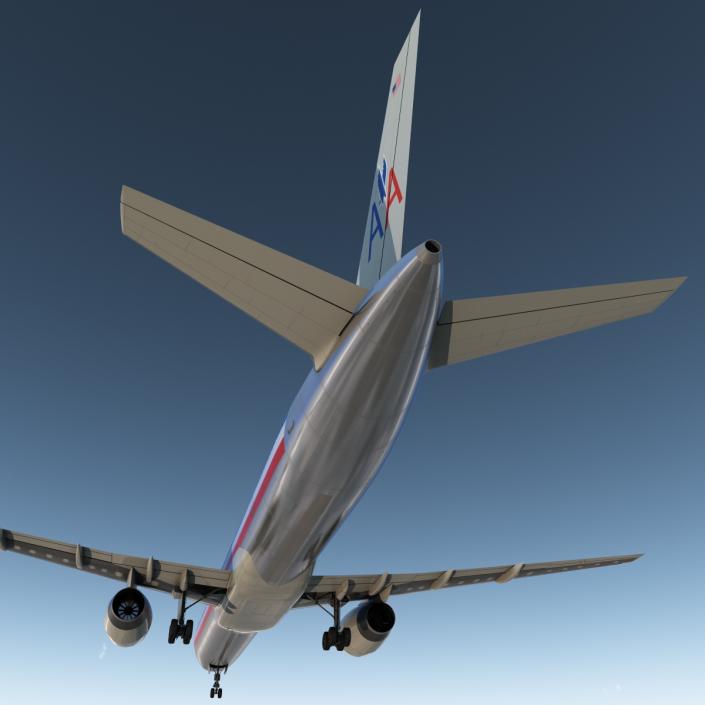 Boeing 757-300 American Airlines Rigged 3D model